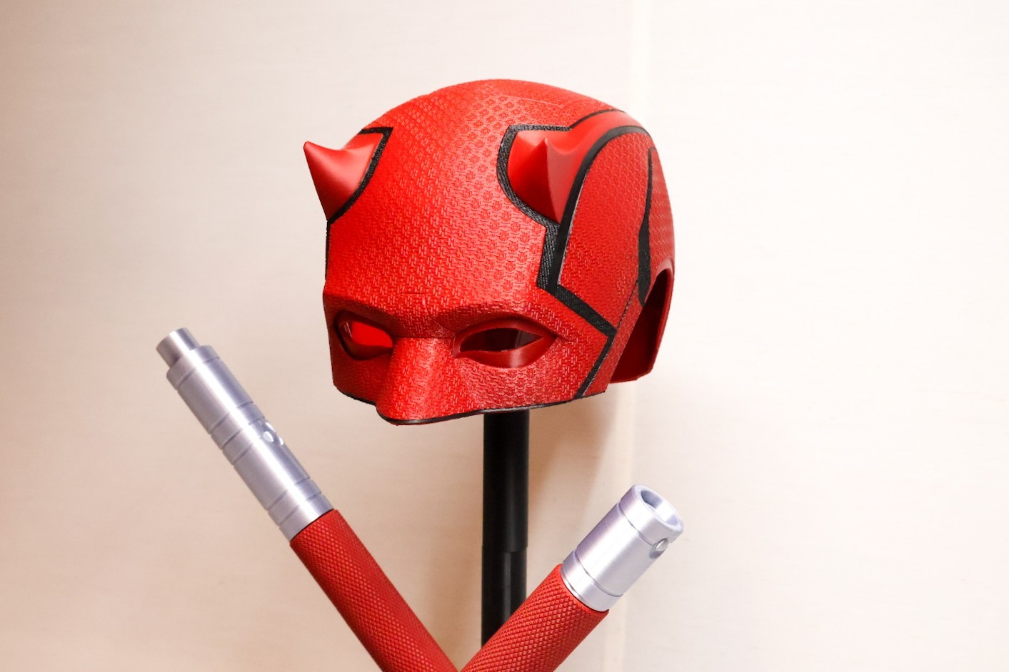Daredevil Helmet/Billy Clubs -3D Printed Marvel Prop - Cosplay/Halloween Costume Daredevil Helmet/Billy Clubs -3D Printed Marvel Prop - Cosplay/Halloween Costume