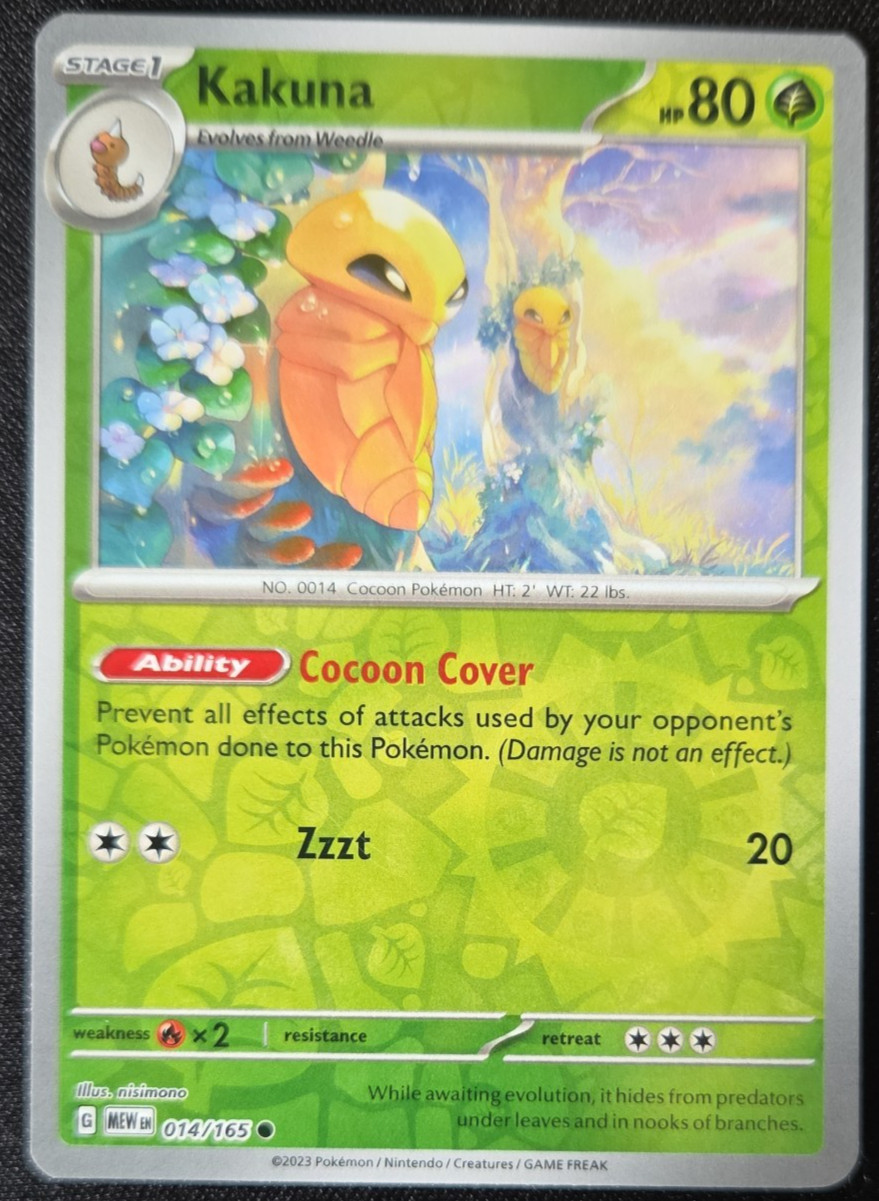 Kakuna 014/165 Sv: Scarlet & Violet 151 Reverse Holo Pokemon TCG