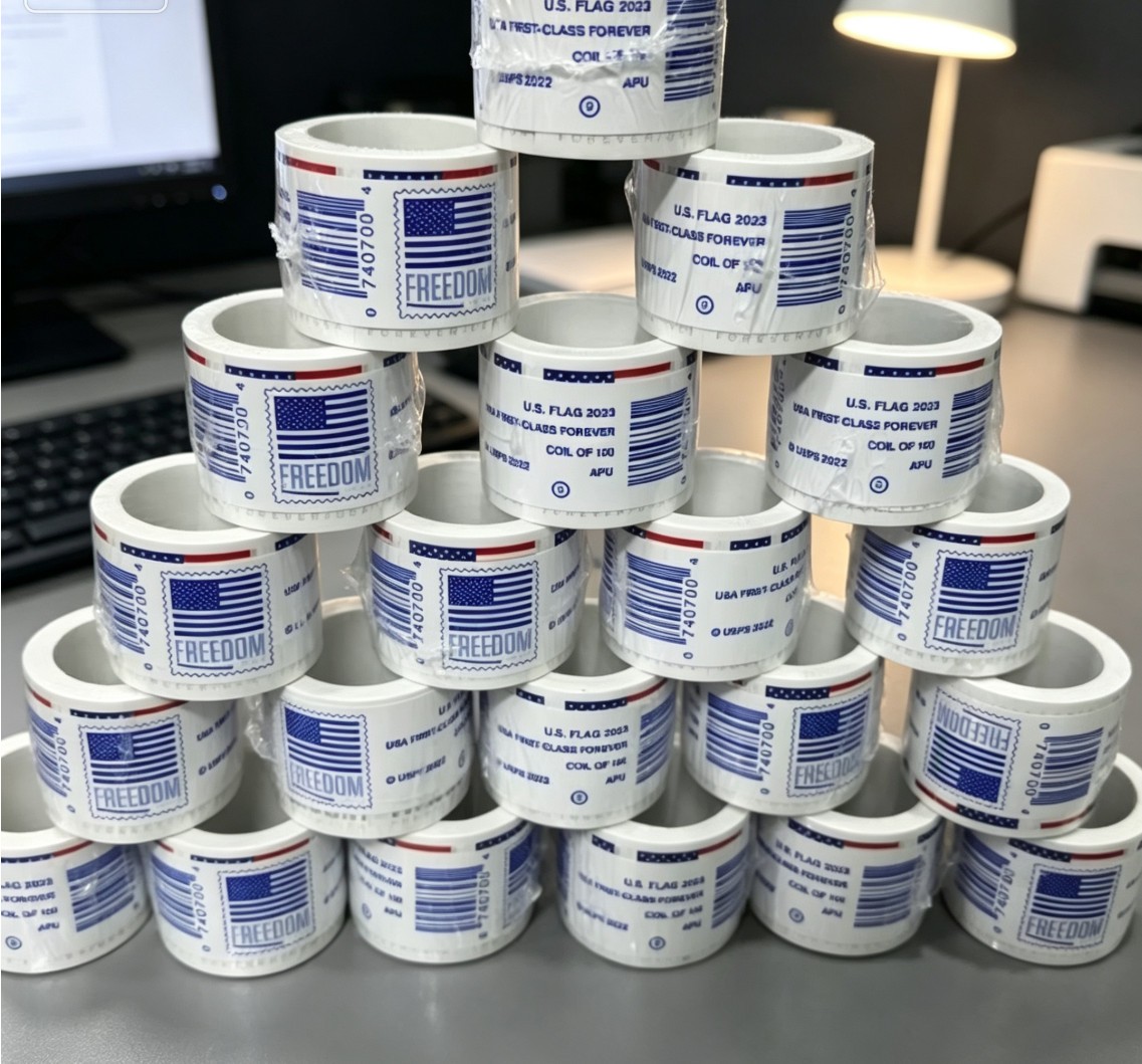 Newest 20 ROLLS Of 100 USPS-postage,2000 PCS-Special Sale, New Sealed 2023