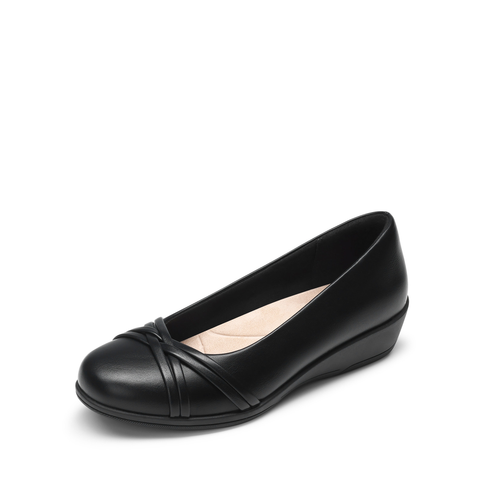 DREAM PAIRS Women Low Wedge Flats Arch Support Slip On Comfort Dress Shoes DREAM PAIRS Women Low Wedge Flats Arch Support Slip On Comfort Dress Shoes