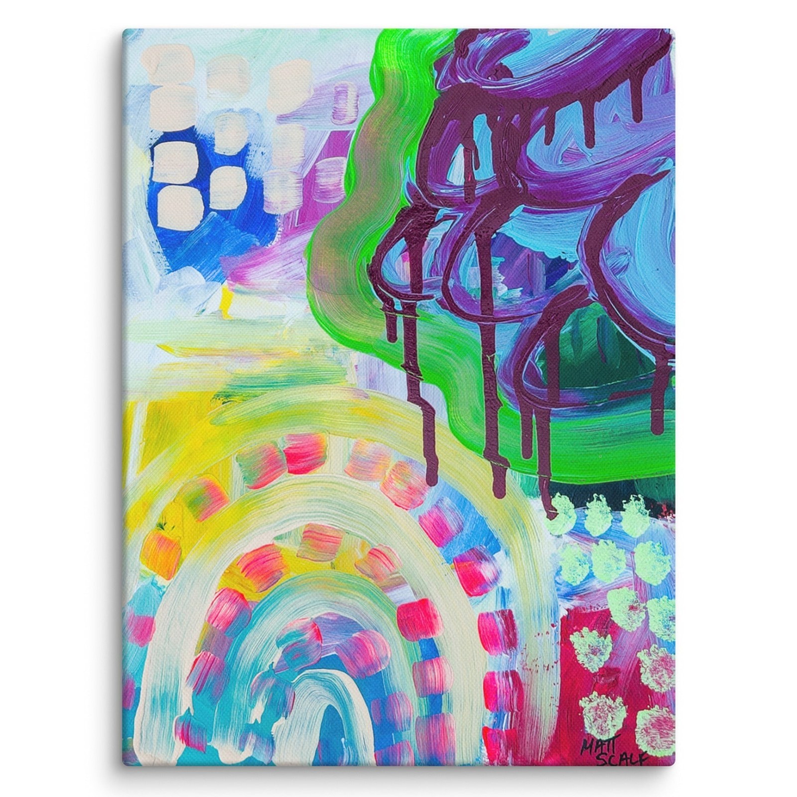 THE BEAUTY IN BETWEEN. | Canvas PRINT Original Abstract Painting by Matt Scalf