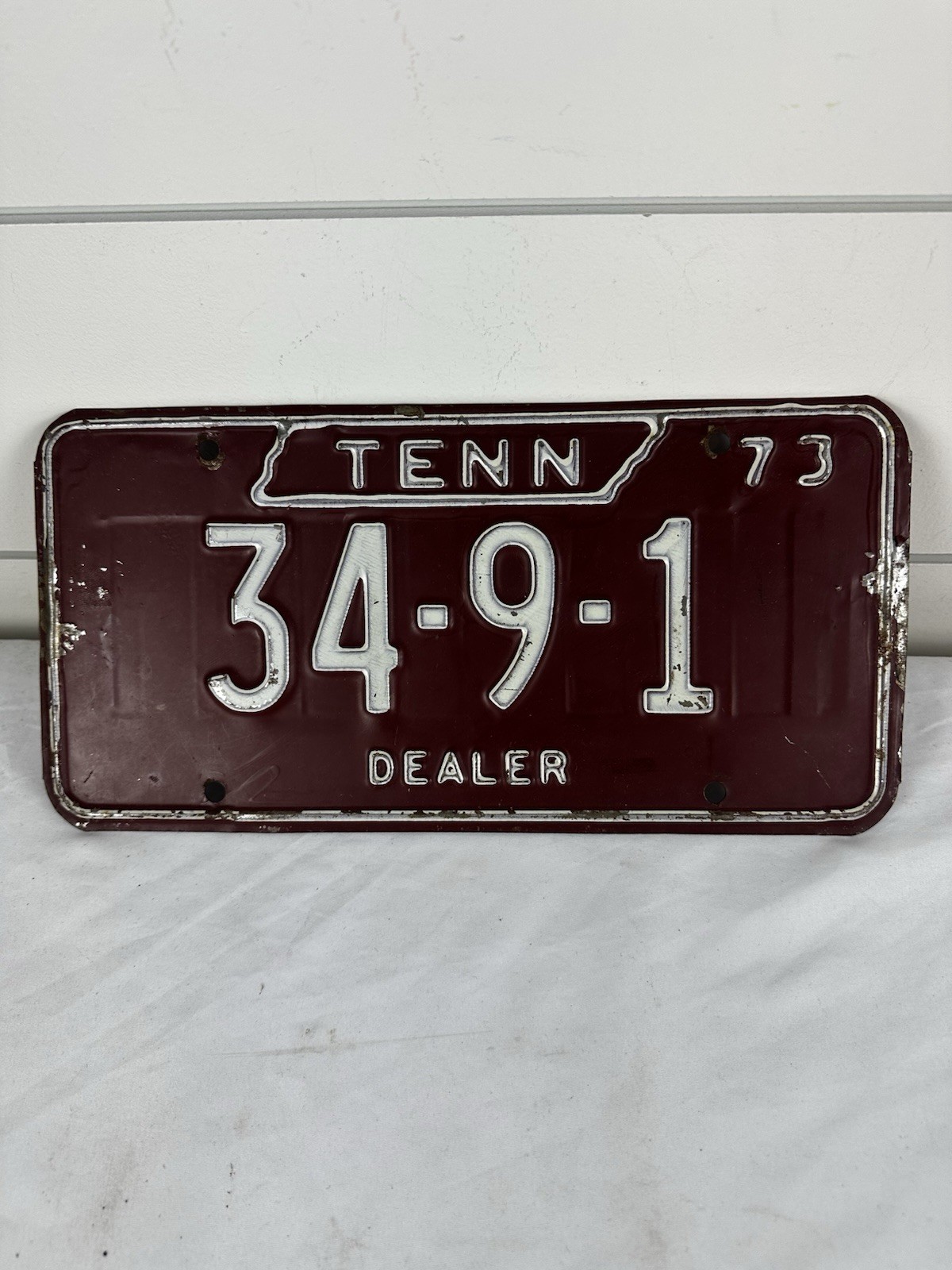 Vintage 1973 Tennessee Dealer License Plate