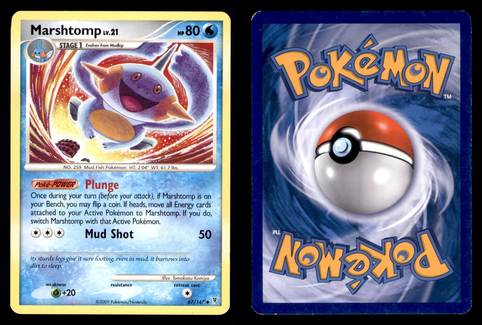 Pokemon Supreme Victors Marshtomp 67/147 2009 Uncommon