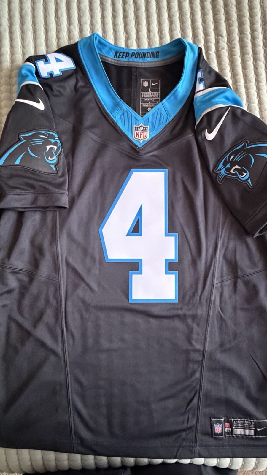 Tetairoa McMillan Authentic Nike Signed Jersey Men\'s LARGE Fanatics Authentic
