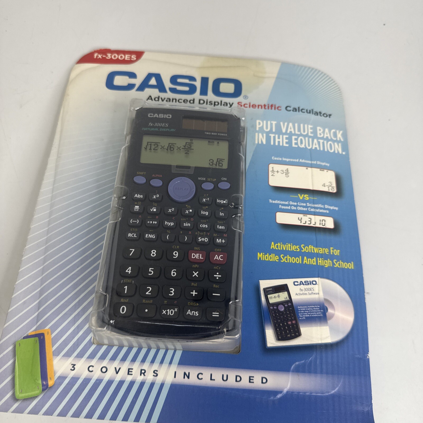 Casio FX-300ES Scientific Calculator 249 Function 3 Fashion Covers Activities CD Casio FX-300ES Scientific Calculator 249 Function 3 Fashion Covers Activities CD