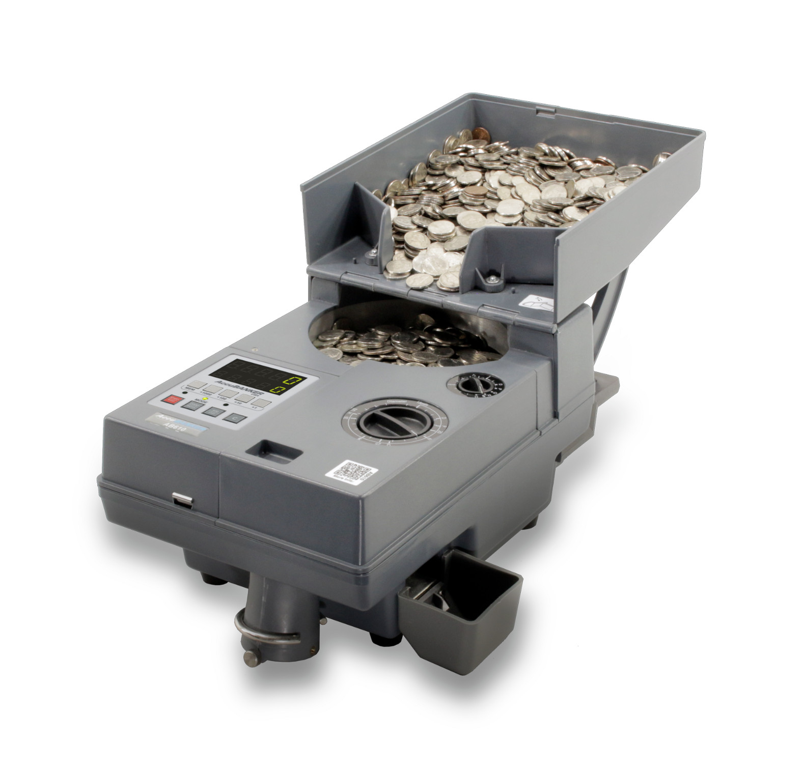 AccuBANKER AB610 Universal Coin Counter & Token Speed 2000 Coins/Min, Bank Grade