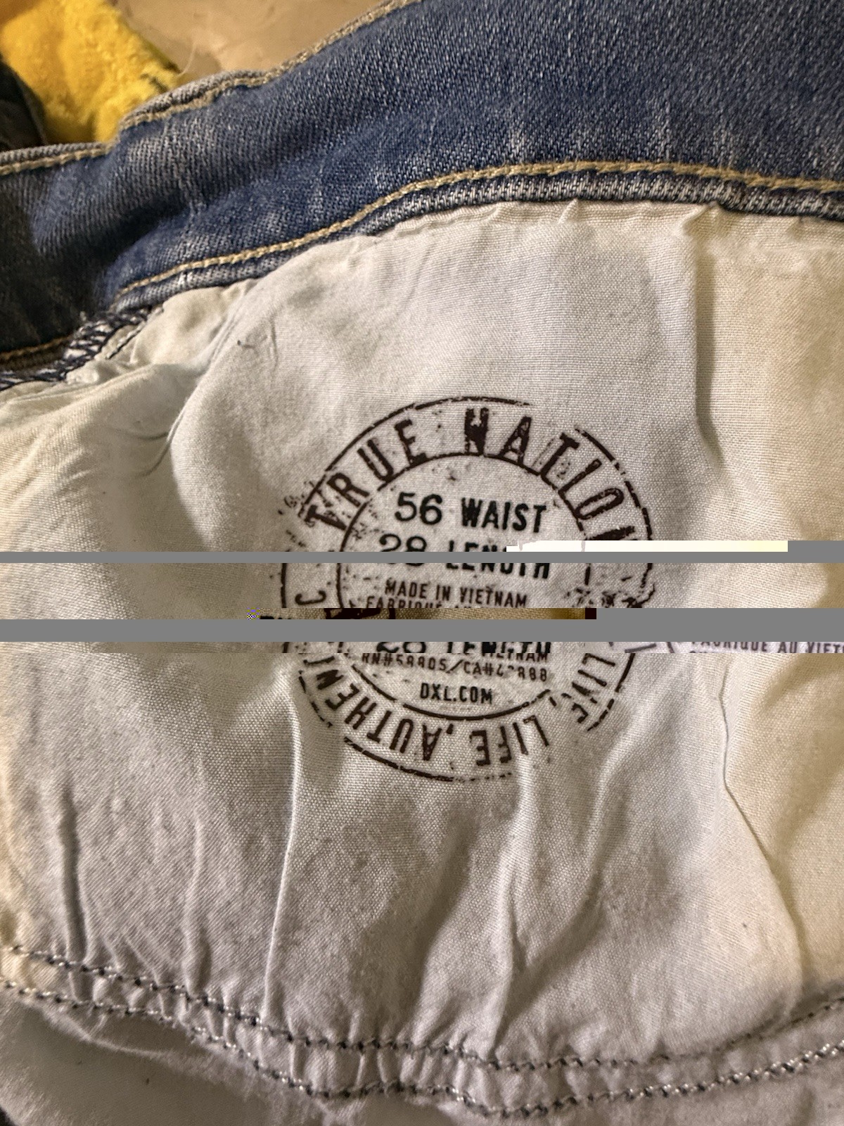 True Religion Men\'s IT 56 Blue Medium Wash Denim Straight Jeans 5-Pocket