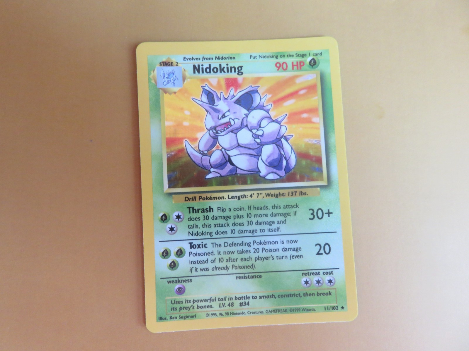 Pokemon Nidoking 11/102 LP Base Set Pokemon Nidoking 11/102 LP Base Set