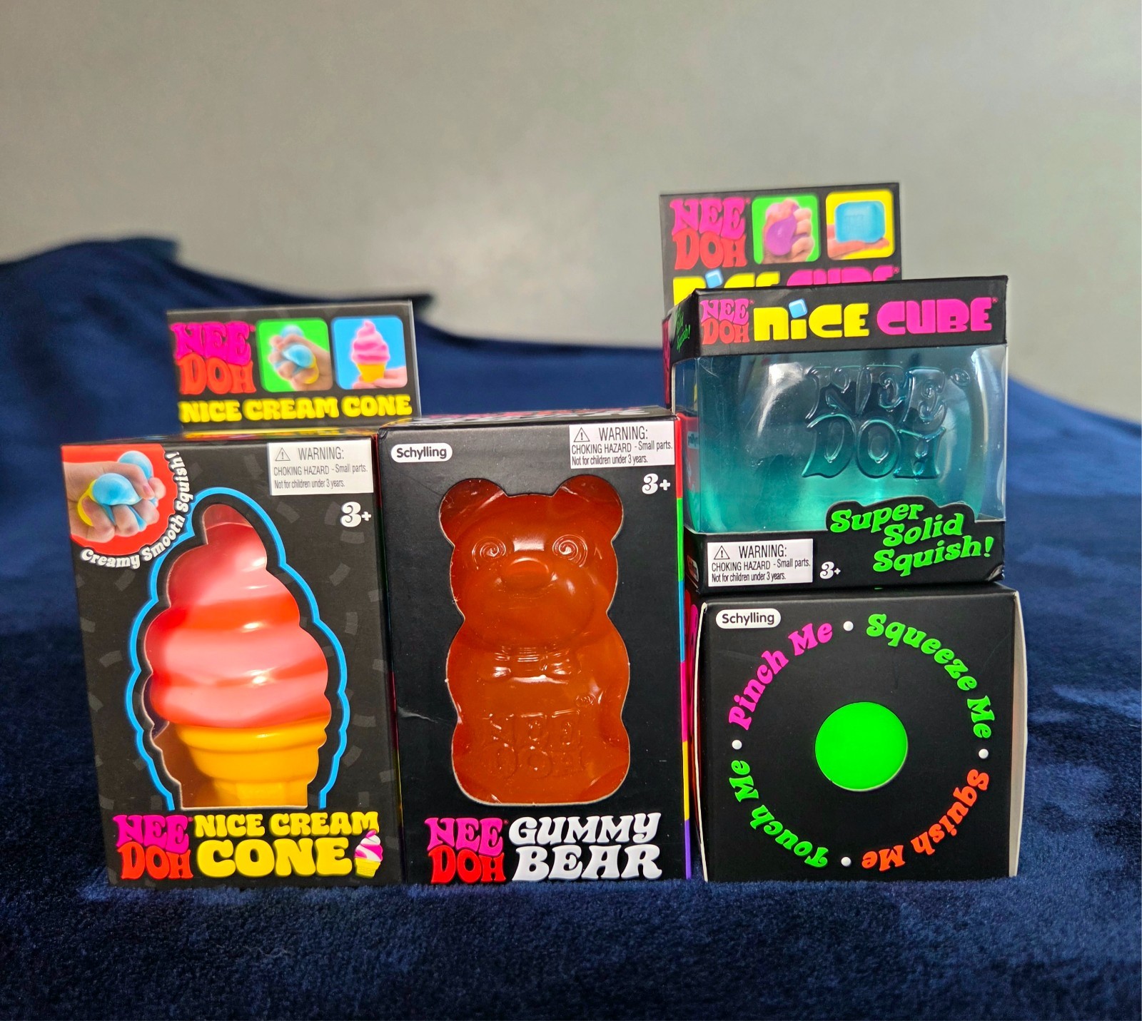 NeeDoh Nice Cream Cone / Gummy Bear / Groovy Glob / Nice Cube NeeDoh Nice Cream Cone / Gummy Bear / Groovy Glob / Nice Cube