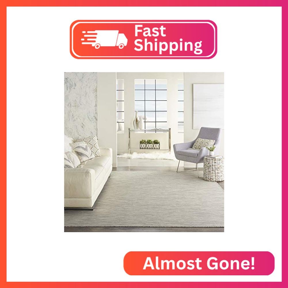 Nourison Home Positano Light Grey 4\' x 6\' Area Rug - Easy Clean, Non Shedding, B Nourison Home Positano Light Grey 4\' x 6\' Area Rug - Easy Clean, Non Shedding, B
