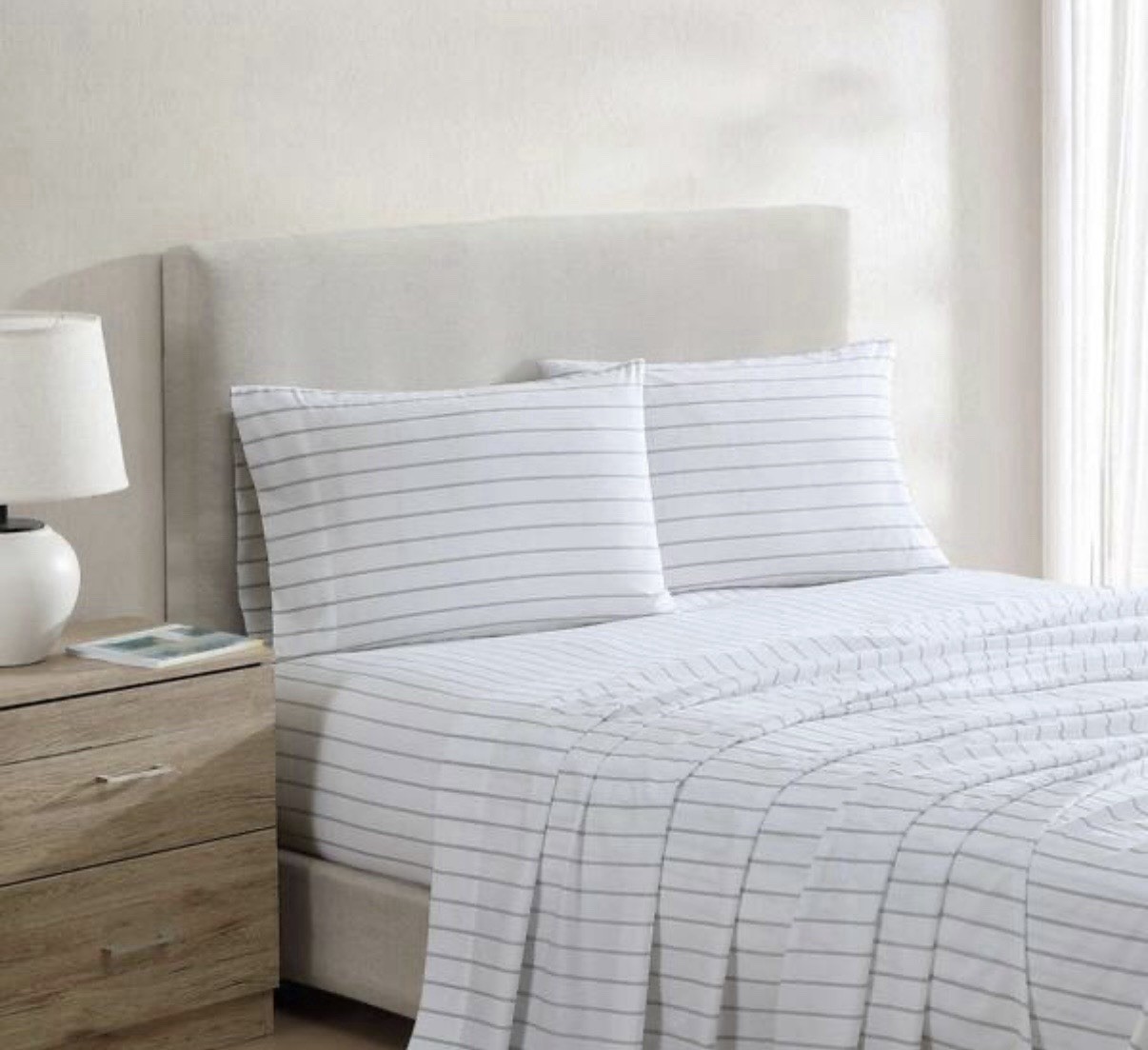 Nautica Home Queen Sheet Set Skippers Island Green Stripe New Four Piece