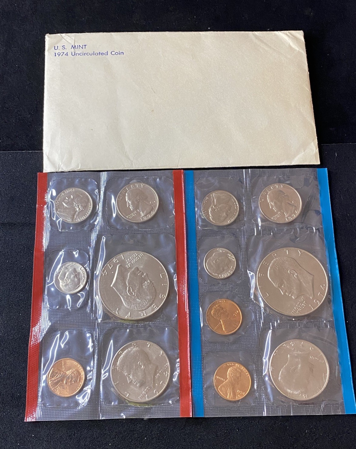 US Mint 1974 Uncirculated Coin Set Denver & Philadelphia OGP US Mint 1974 Uncirculated Coin Set Denver & Philadelphia OGP