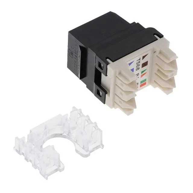 Panduit NetKey cat6 jacks  Cat6 Keystone Jack black  Box of 50 Data Jacks NEW
