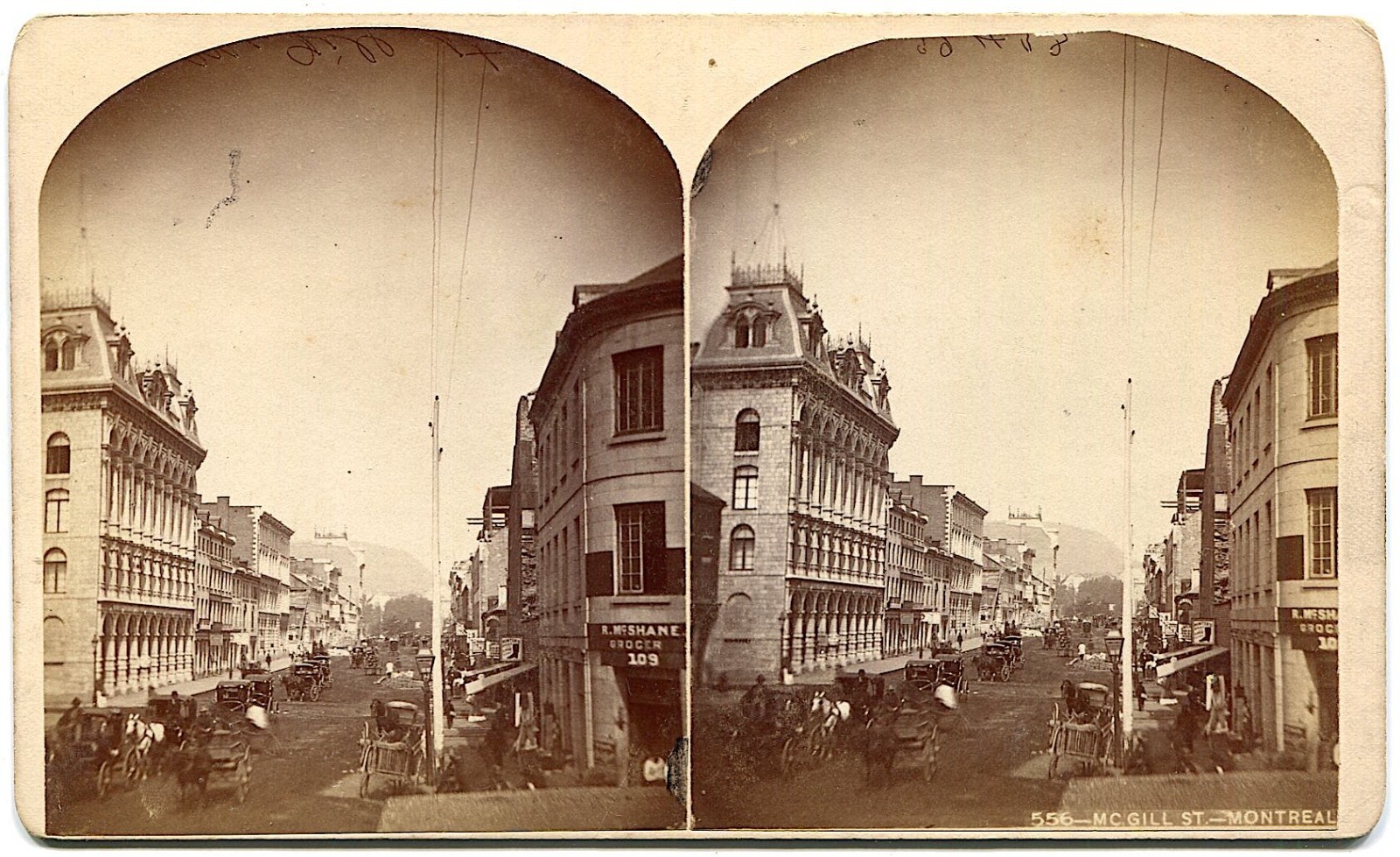 Montreal Quebec Canada McGill Street 1880s Notman Stereoview Photo