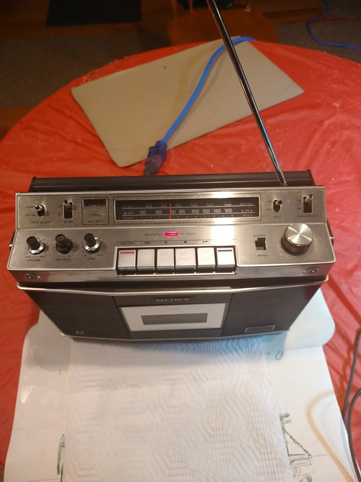 SONY STEREO CASSETTE -CORDER- MODEL- CF-550A FOR COLLECTORS PEOPLE.. SONY STEREO CASSETTE -CORDER- MODEL- CF-550A FOR COLLECTORS PEOPLE..