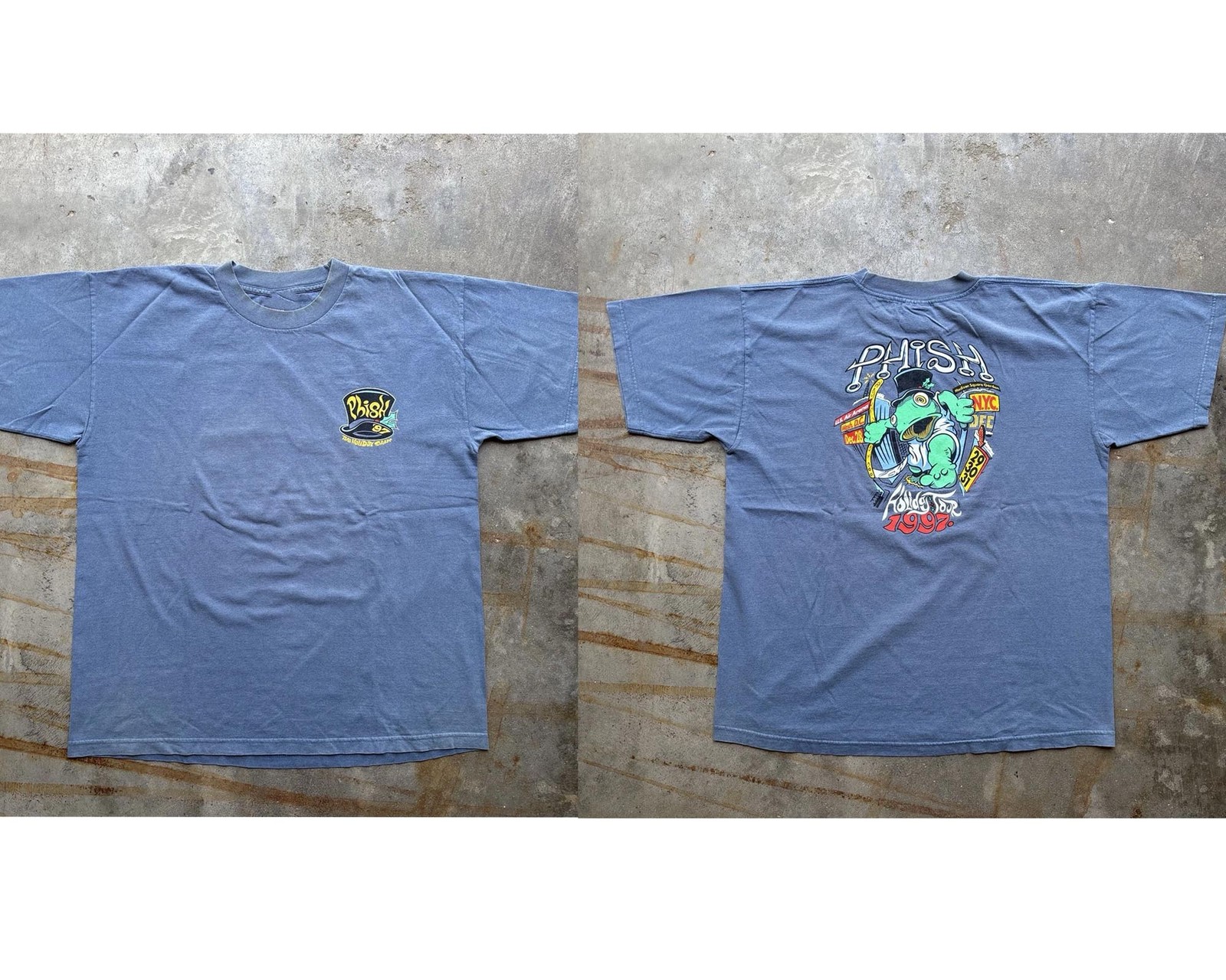 Vintage 1997 Phish Holiday Tour Tee  Caronila Blue Shirt Unisex S-5XL Reprint