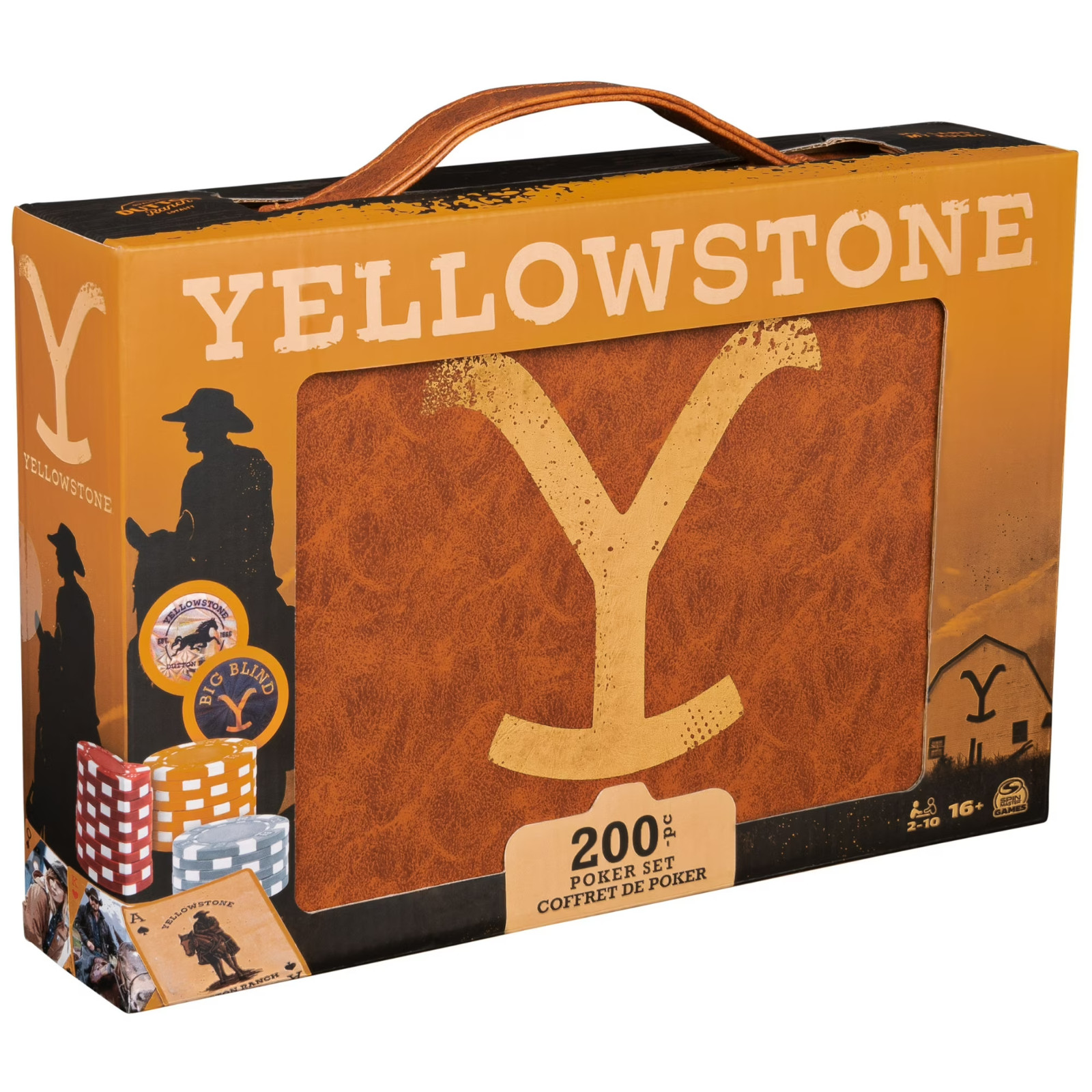 Yellowstone Dutton Ranch Poker Set 200 /pc Set  NIB Brown Case - Great Gift