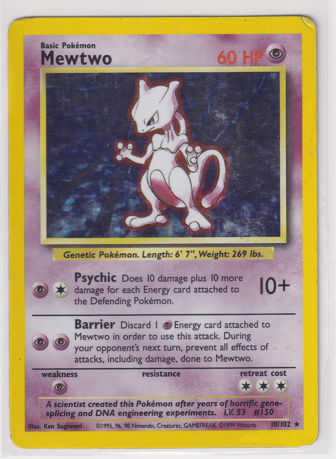 Mewtwo 010/102 Base Set Holo