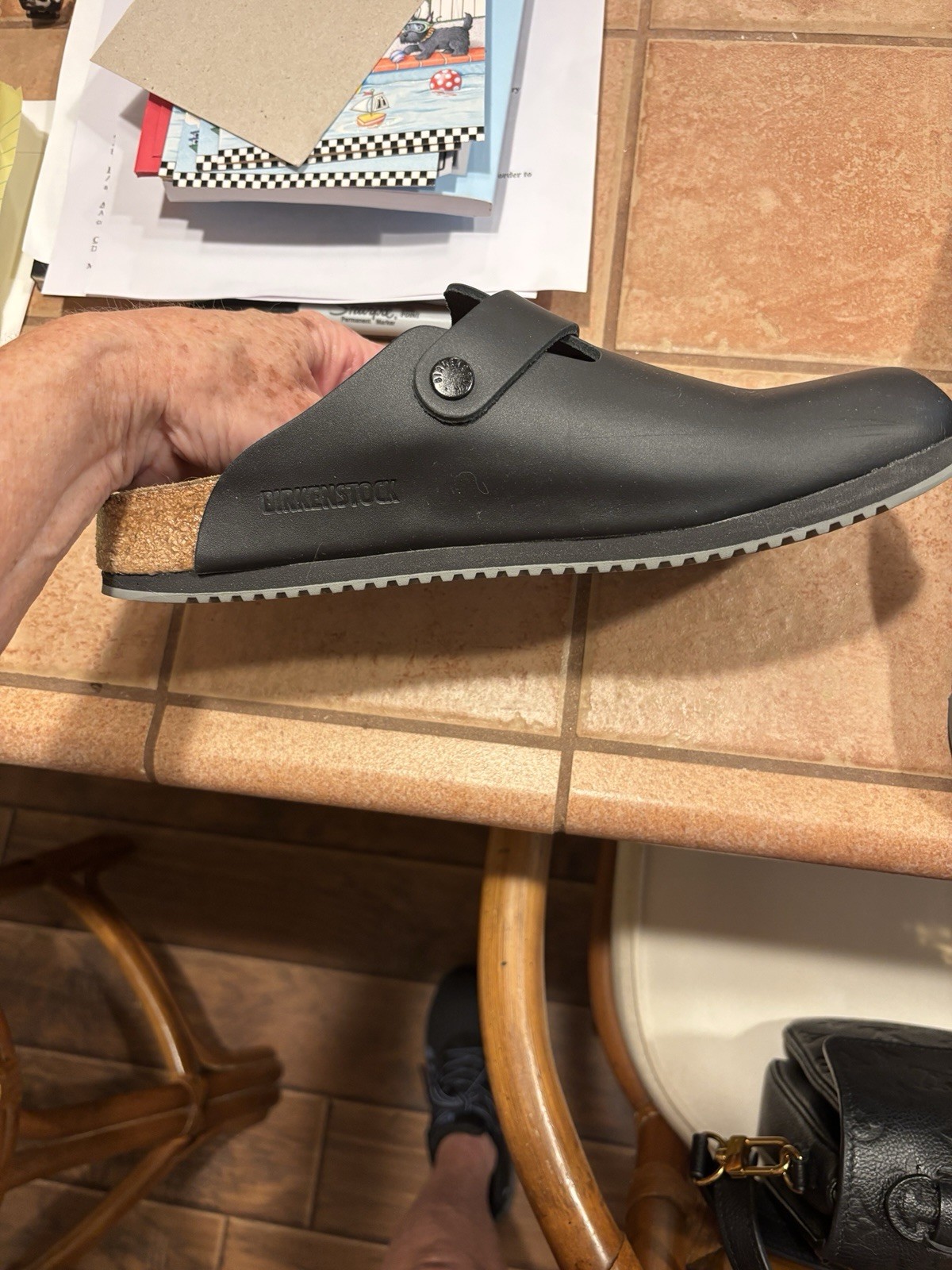 Birkenstock Boston BS Women Size 9 Or Men Size 7.  Worn One Time In The House.