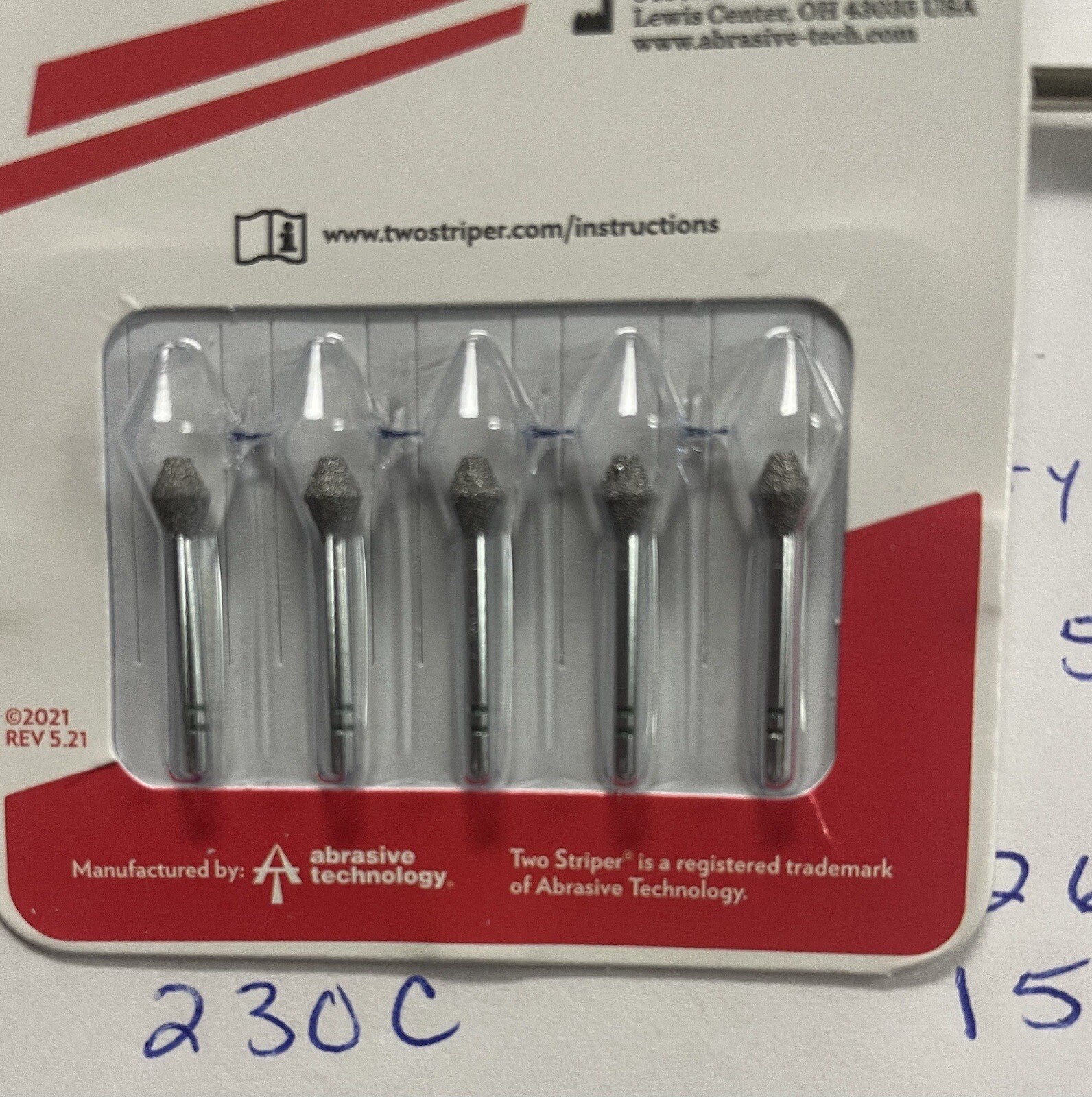 Two Striper Dental Diamonds 230C 5/pk New in Package 2015063