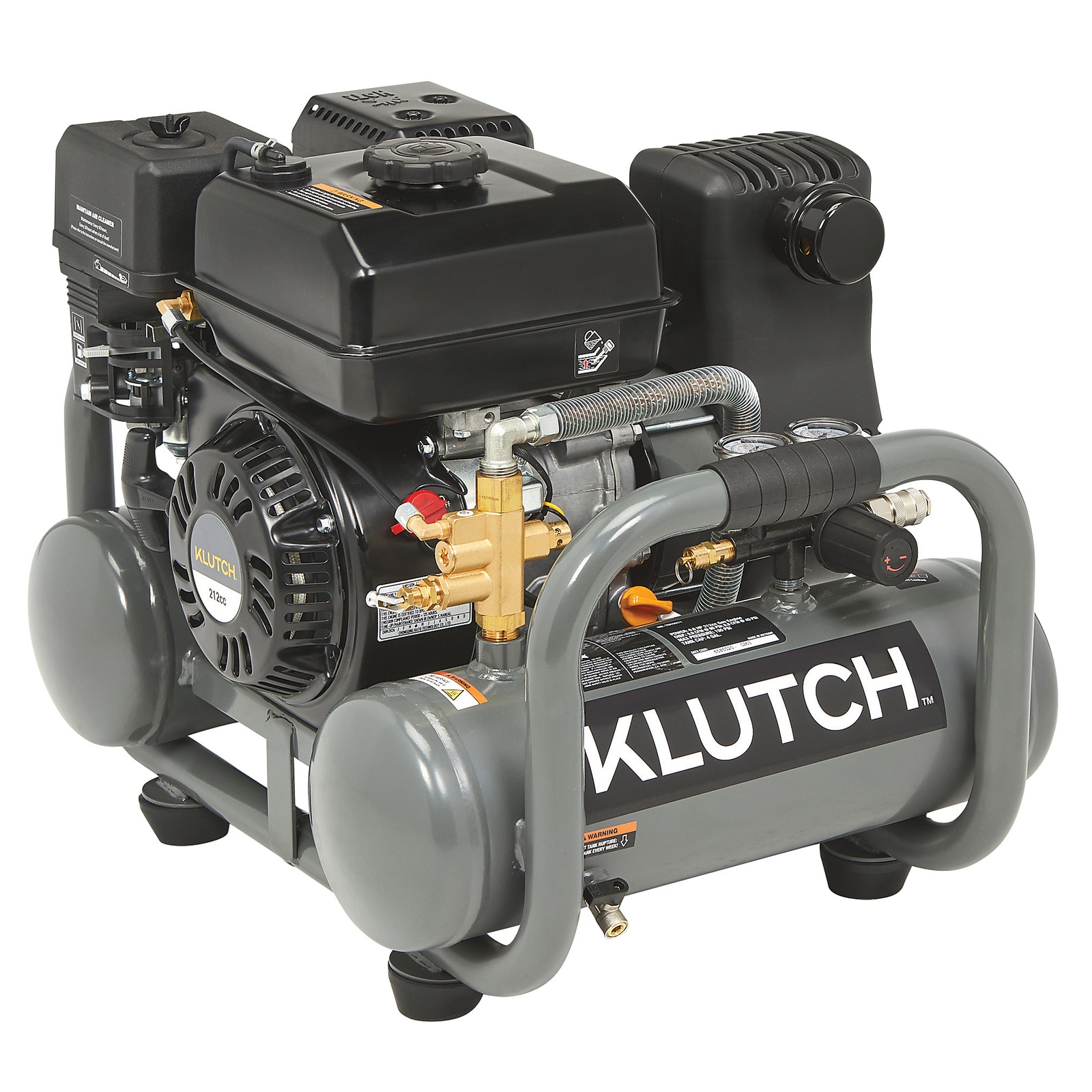 Klutch 4-Gallon Pontoon Air Compressor, 6.5 HP, 6.9 CFM @ 40 PSI, 5 CFM @ 90 Klutch 4-Gallon Pontoon Air Compressor, 6.5 HP, 6.9 CFM @ 40 PSI, 5 CFM @ 90