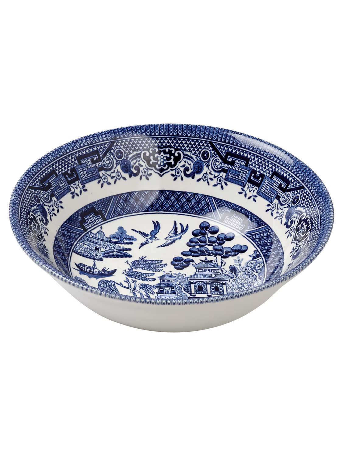 Churchill Blue Willow Fruit Cereal Bowls Set of 4 6\