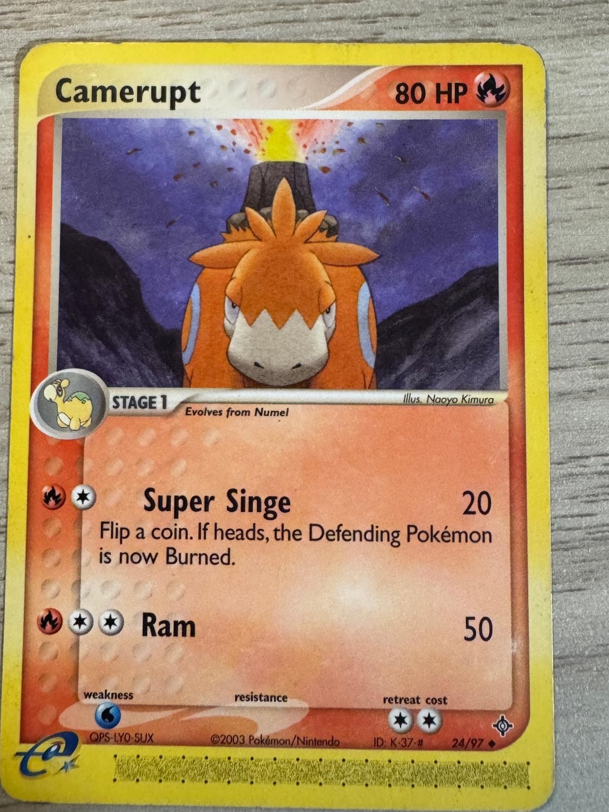 Camerupt 24/97 Uncommon Dragon Pokemon Moderately Played Camerupt 24/97 Uncommon Dragon Pokemon Moderately Played