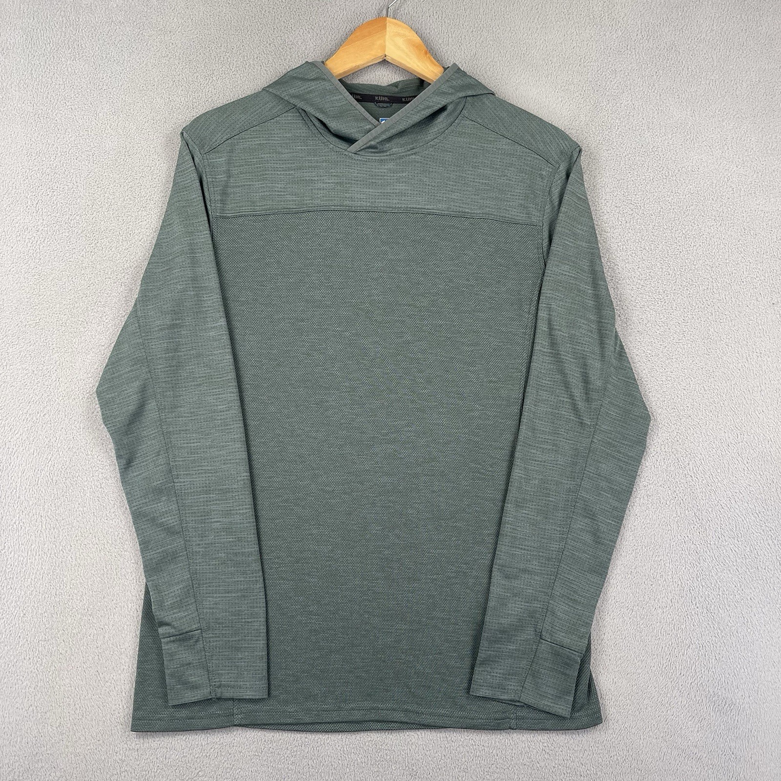Kuhl Engineered Hoodie Men’s Medium Green Performance Lightweight Outdoor Hiking