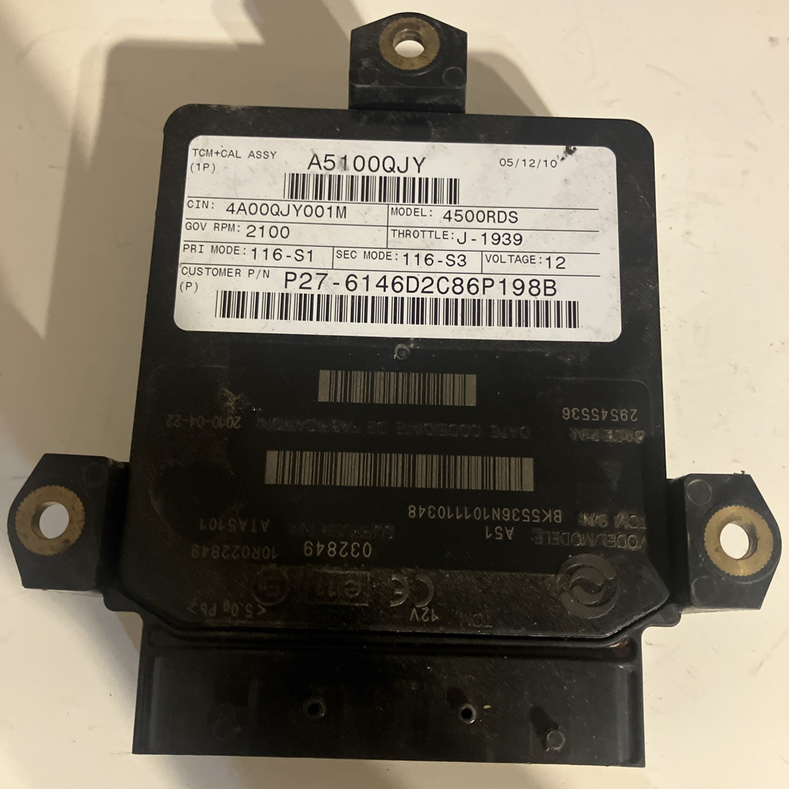2011 ALLISON 4500RDS TRANSMISSION CONTROL MODULE (TCM) 2011 ALLISON 4500RDS TRANSMISSION CONTROL MODULE (TCM)