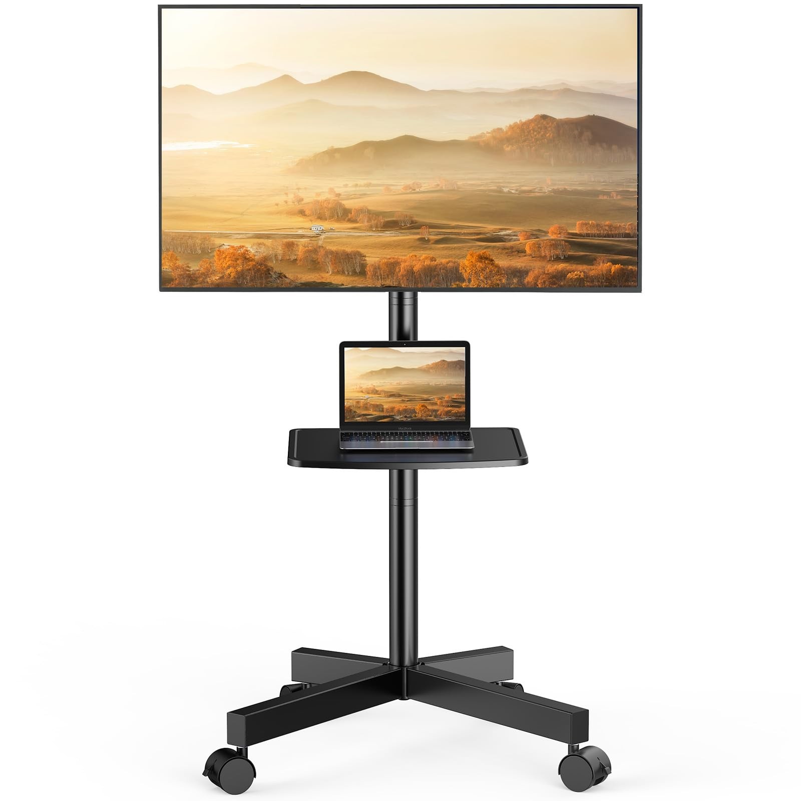 PERLESMITH Rolling TV Stand for 23-63 Inch Flat/Curved Screen TVs up to 88 lb...