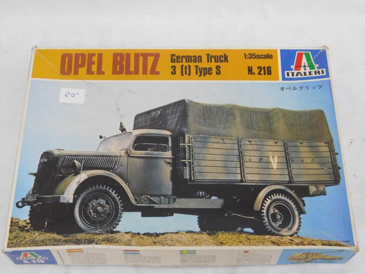 1/35 Italeri WWII German OPEL BLITZ Type S Cargo Truck Plastic Model Kit 216