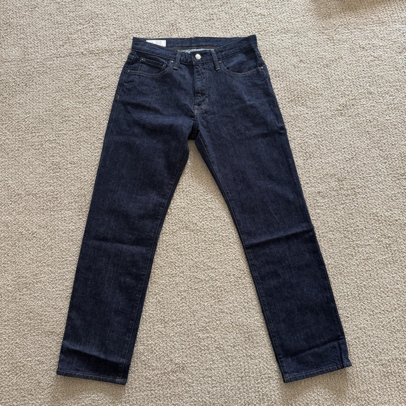 Mens Gap Jeans 29x30 GapFlex Blue Dark Rinse Straight Stretch Denim Casual