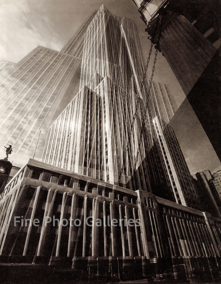 1932 Vintage EDWARD STEICHEN New York Radio City Architecture Photo Engraving
