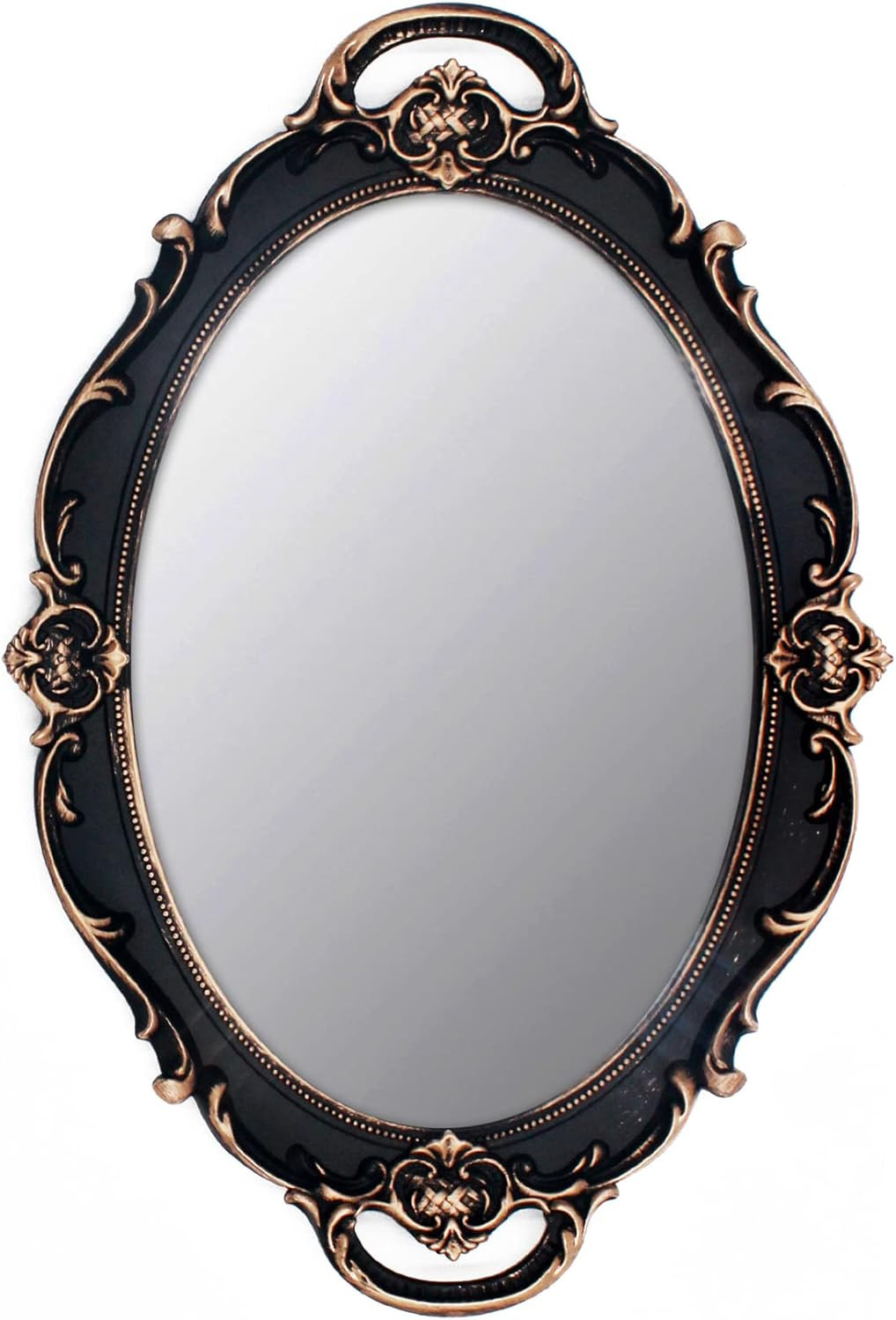 Vintage Mirror Small Wall Mirror Hanging Mirror 14.5 X 10 Inchs Oval Brown Vintage Mirror Small Wall Mirror Hanging Mirror 14.5 X 10 Inchs Oval Brown