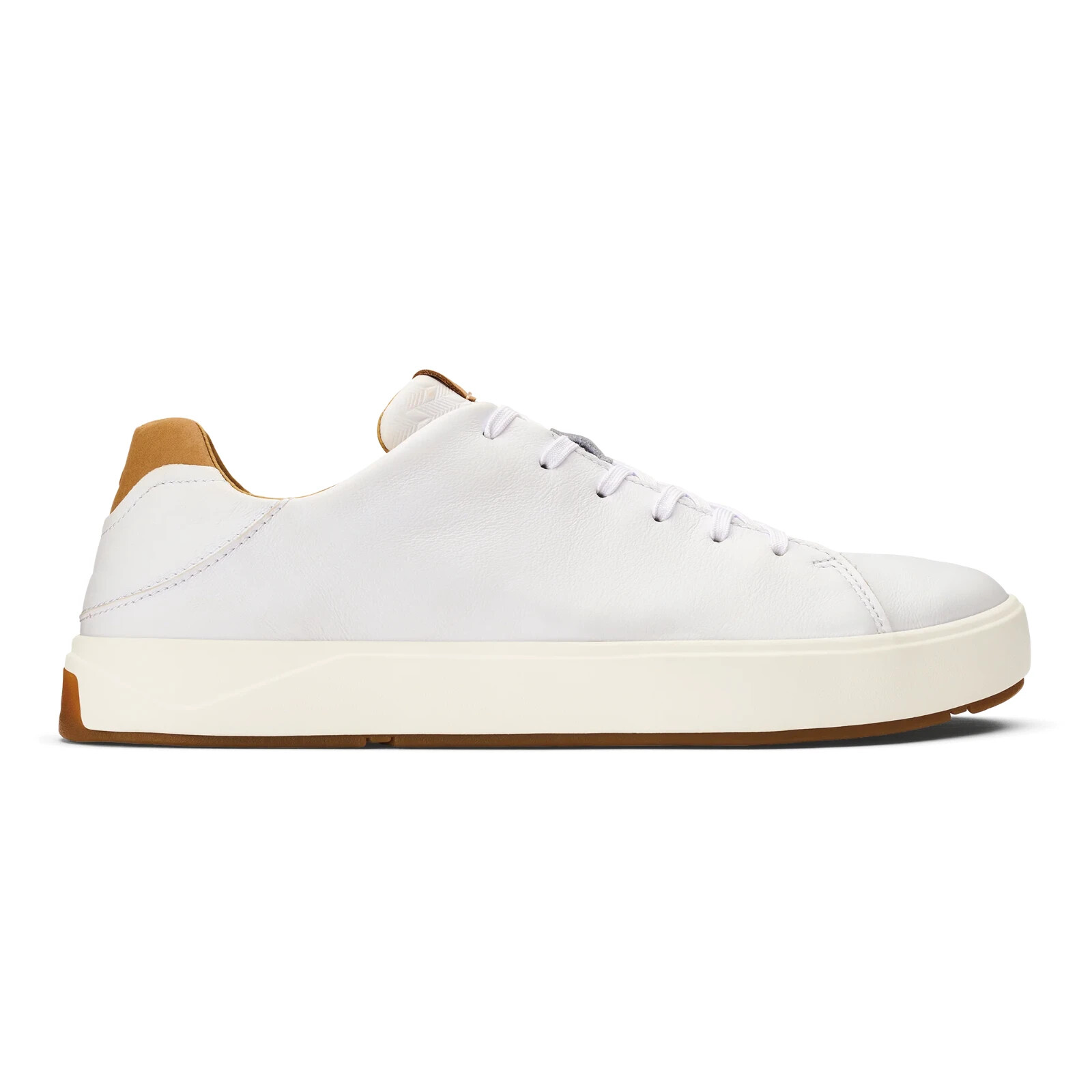 Olukai Lae\'ahi li \'ili Leather Sneaker - Bright White Size 7-14 Men\'s New