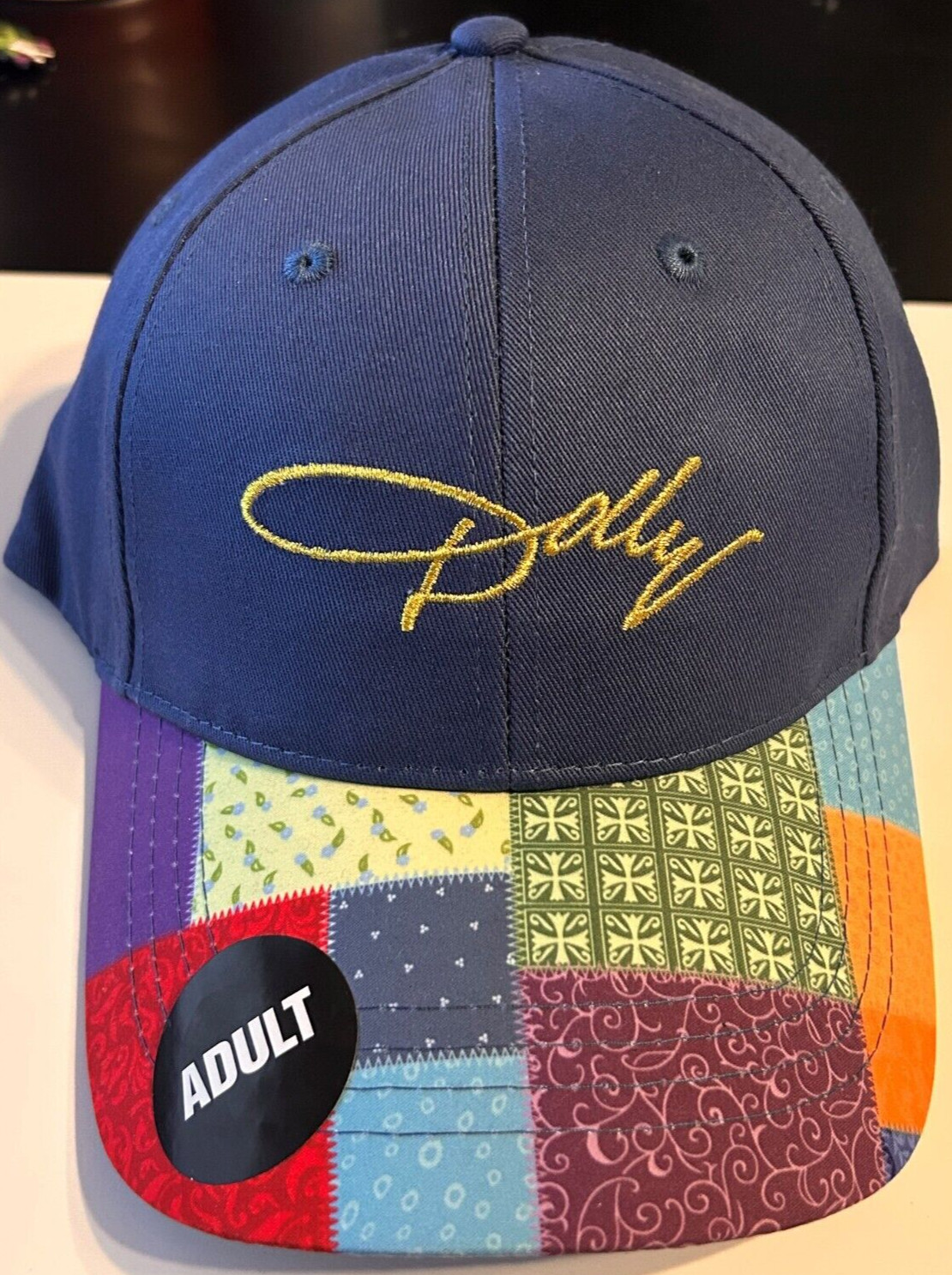 2026 Dollywood Exclusive Dolly Coat of Many Colors Adult Baseball Hat  Blue Top