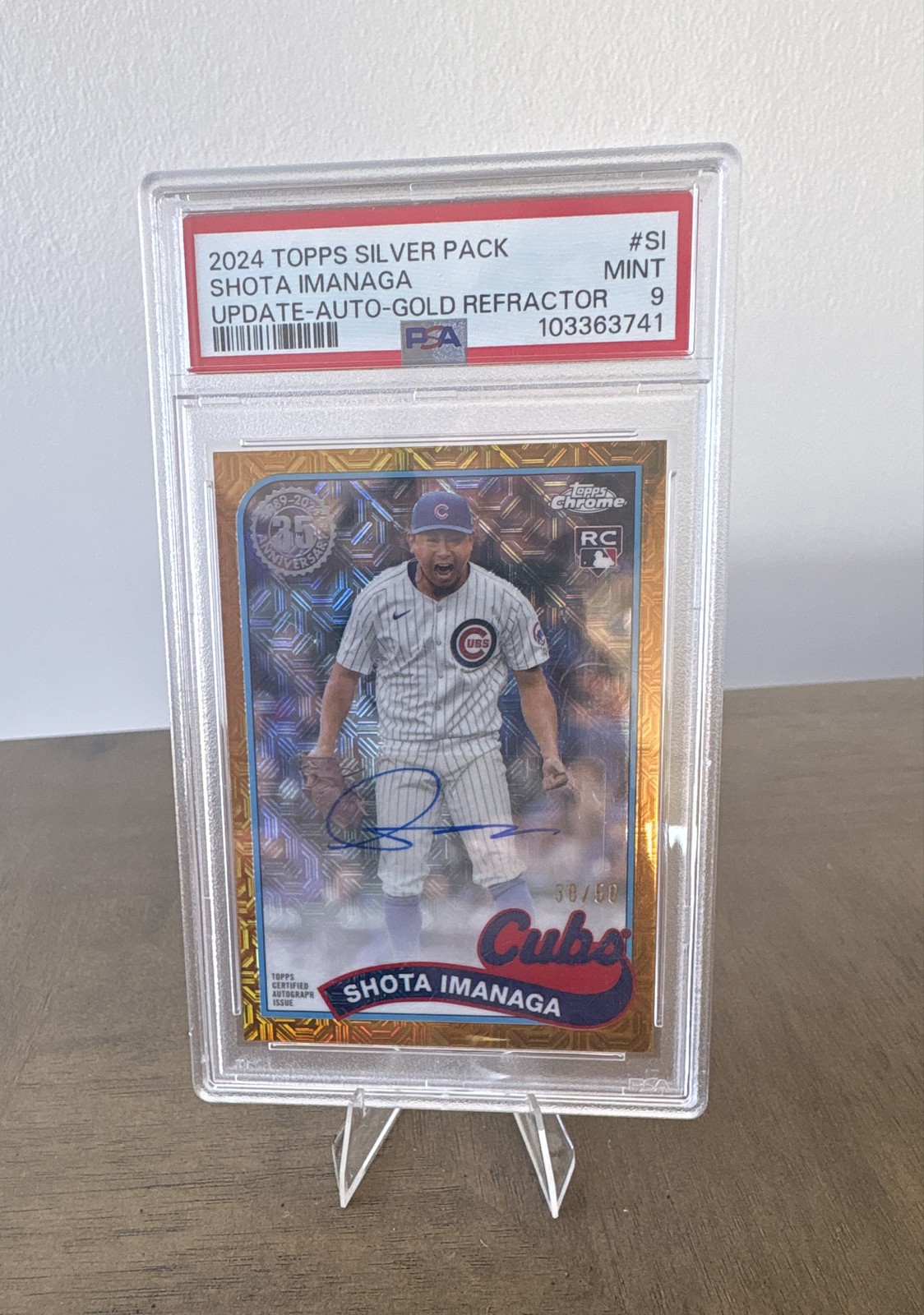 2024 Topps Update Series - 1989 Topps Chrome Autographs Shota Imanaga Gold /50