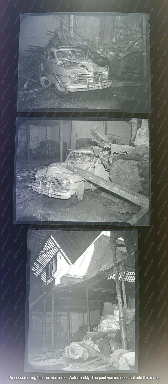 MANHATTAN NEGATIVES ROOF CAVE 1947 NYC 13 FULTON STREET ORIGINAL X3