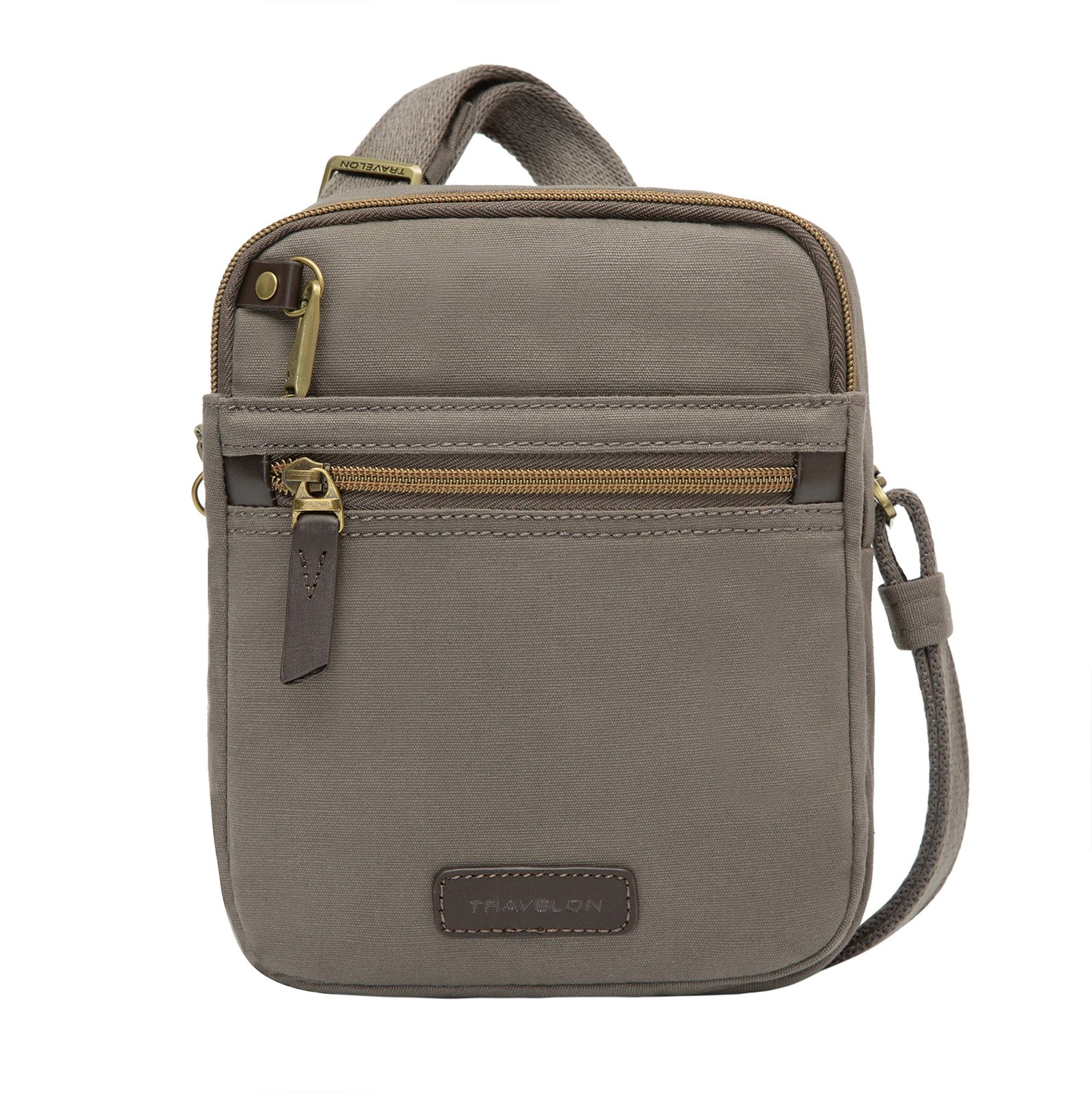 Travelon: Anti-Theft Courier Small N/s Slim Travel Bag - Stone Gray Travelon: Anti-Theft Courier Small N/s Slim Travel Bag - Stone Gray