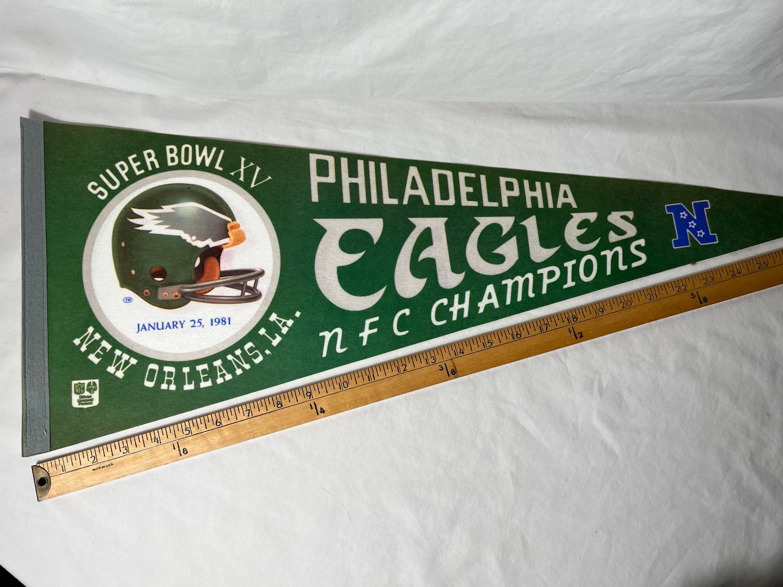 Vtg Philadelphia Eagles 1981 NFC Champions Pennant Vtg Philadelphia Eagles 1981 NFC Champions Pennant
