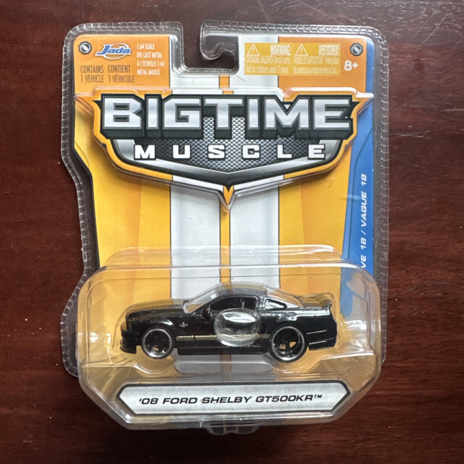 Jada Toys Big Time Muscle '08 Shelby GT500KR Black Wave Mustang A2