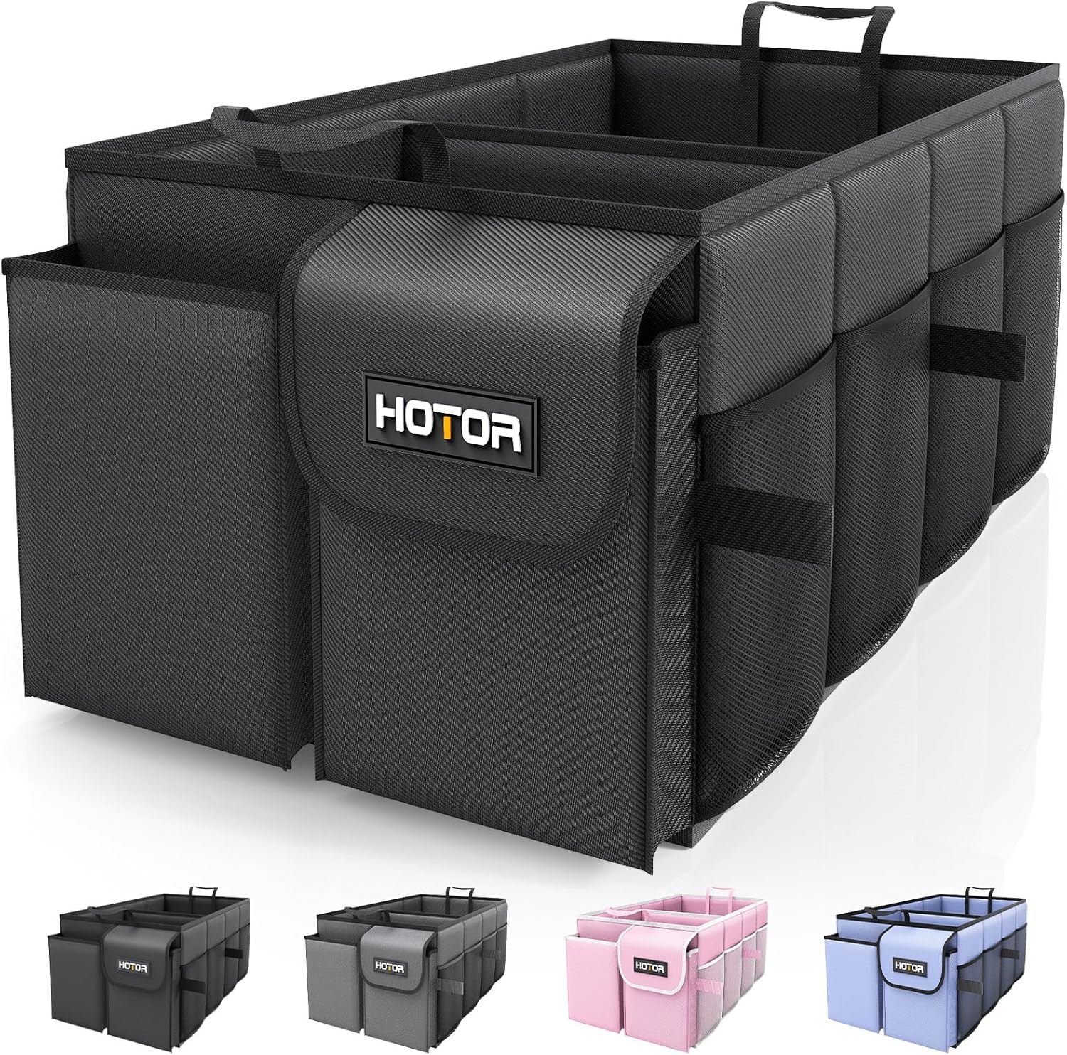 Foldable Car Trunk Organizer - Sturdy 2-Compartment Storage for SUVs & Sedans Foldable Car Trunk Organizer - Sturdy 2-Compartment Storage for SUVs & Sedans