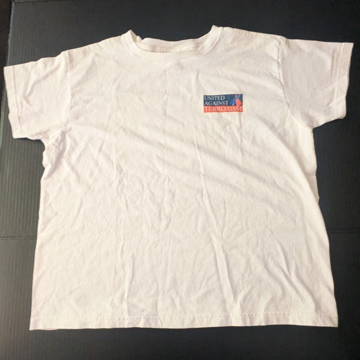 Vintage 9/11 September 11 2001 United Against Terrorism White XL Tee Shirt