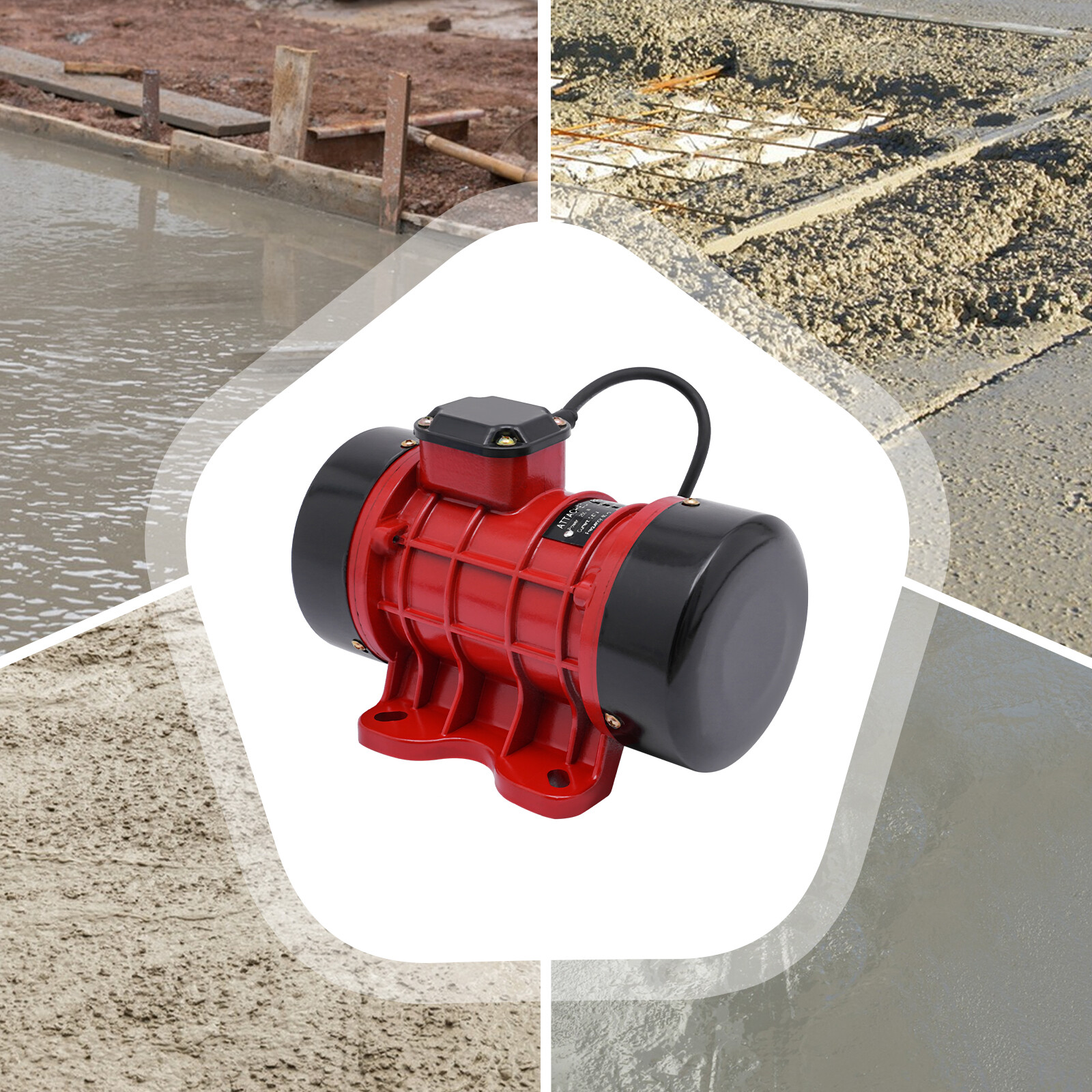 250W 110V Single-Phase Vibration Motor For Concrete 3500rpm Mini Vibrating Motor