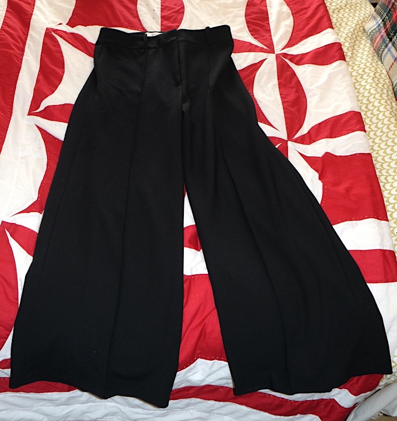 MILLY Size 6 Black Wide Leg Ladies Pants Made in USA MILLY Size 6 Black Wide Leg Ladies Pants Made in USA