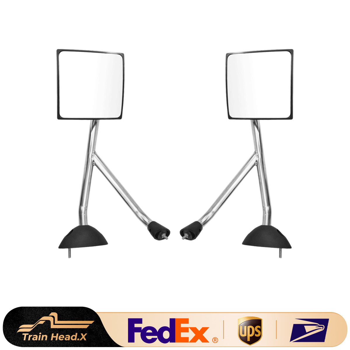 Left Right Chrome Hood Mirror Replacement for International WorkStar 7600