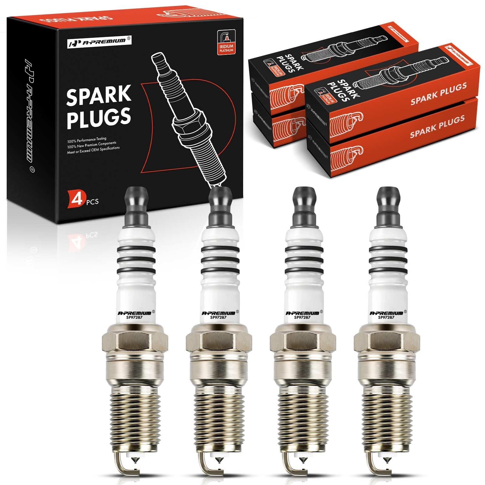 A-Premium Iridium Platinum Spark Plugs Compatible with Ford Escape, Mustang,... A-Premium Iridium Platinum Spark Plugs Compatible with Ford Escape, Mustang,...