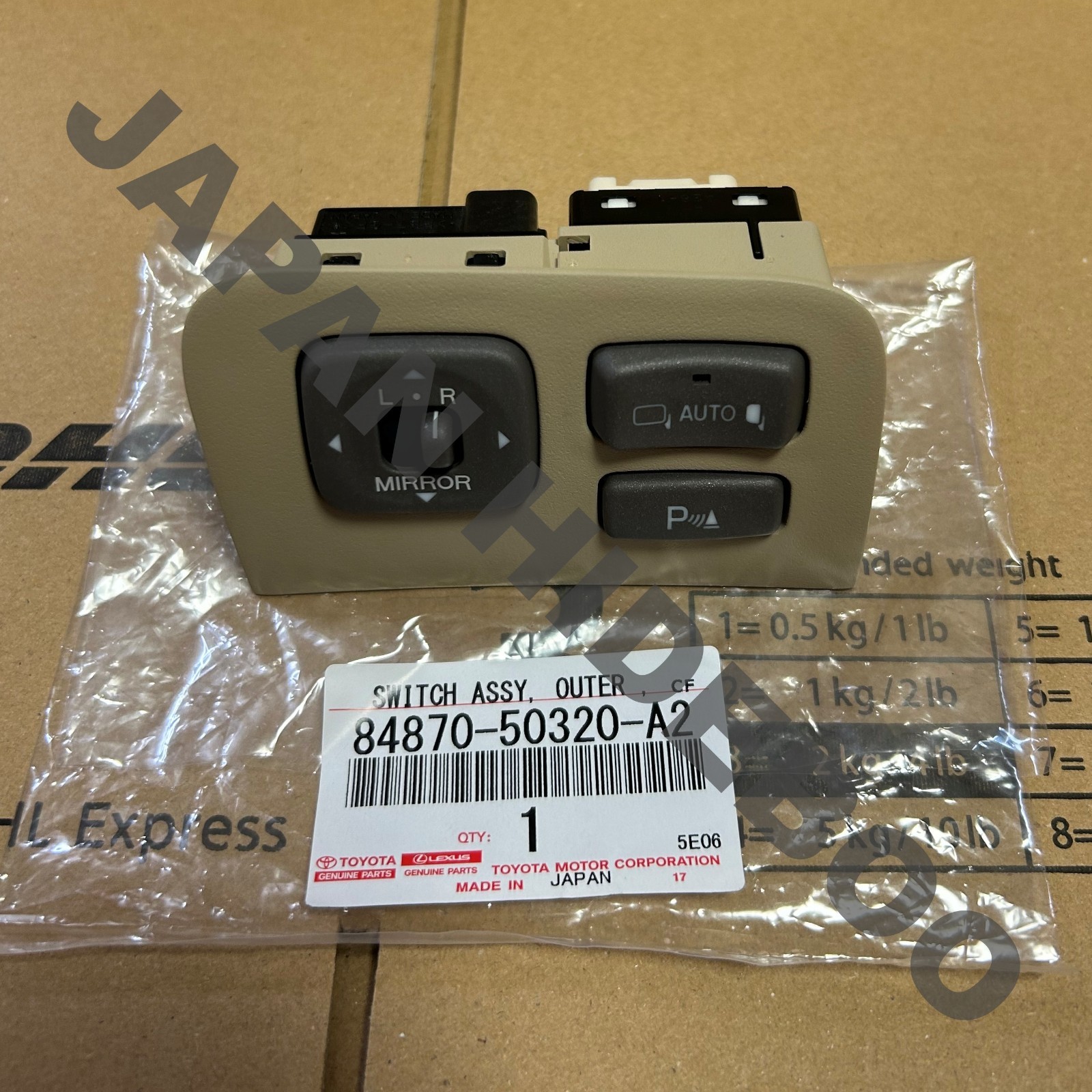 【NEW】Toyota Genuine 2003-2006 Lexus LS430 SWITCH ASSY OUTER MIRROR84870-50320-A2