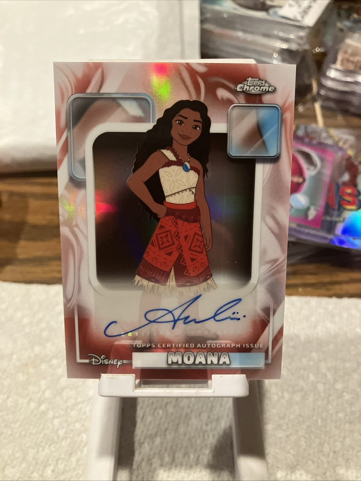 2026 Topps Chrome Disney AULI’I CRAVALHO MOANA Authentic Auto #AA-AC