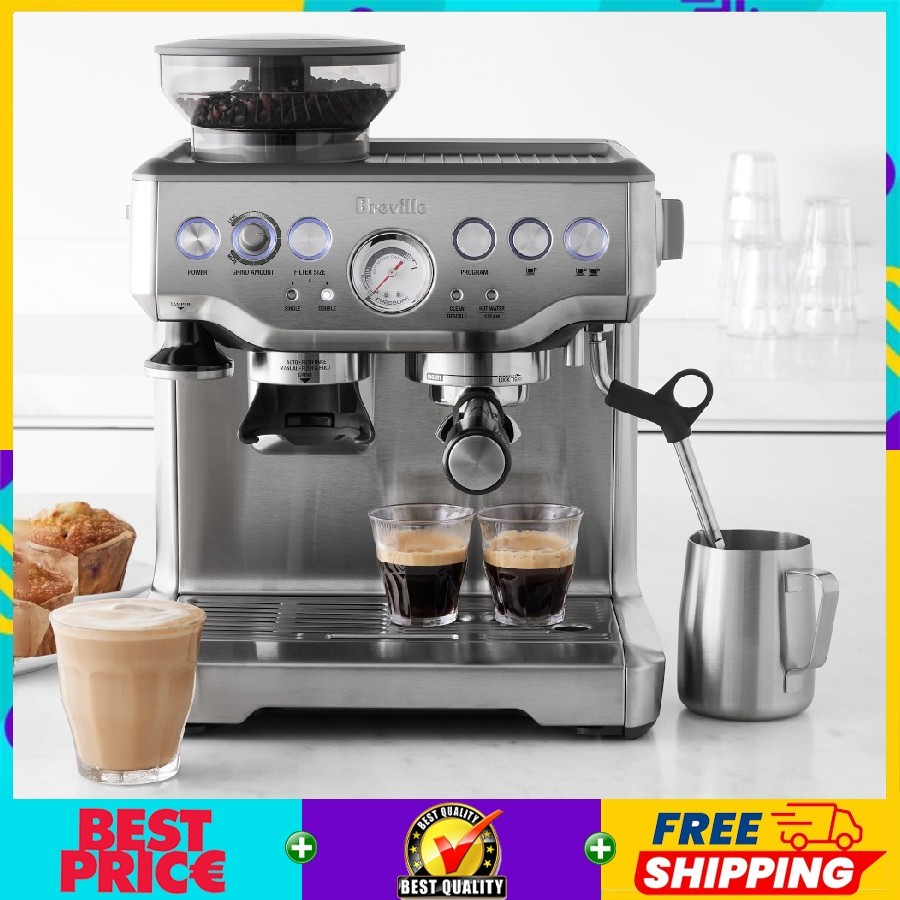 Breville Barista Express BES870XL Espresso Machine Silver Color +100% Auth